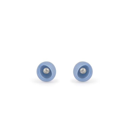 Blue cup mini stud earrings